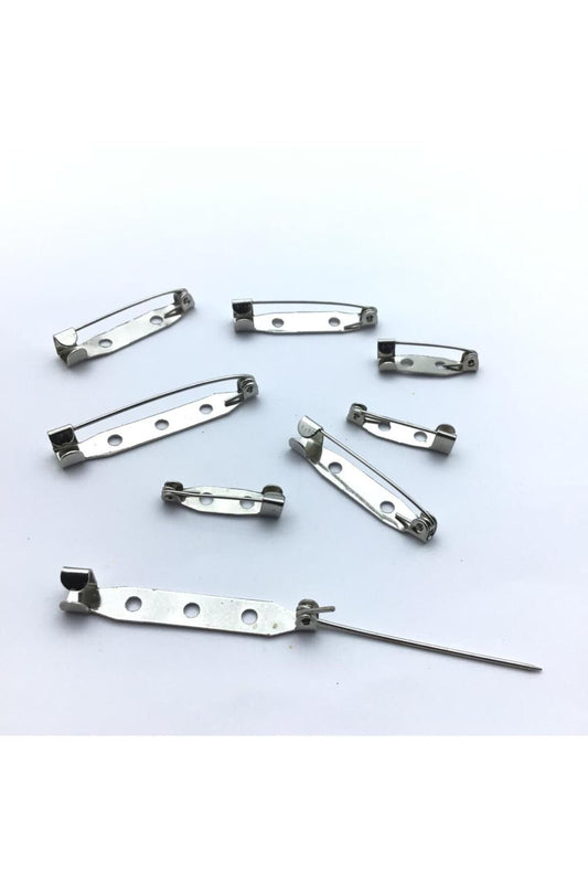 Silberfarbene Broschennadel, 1 Packung (15 Stück)