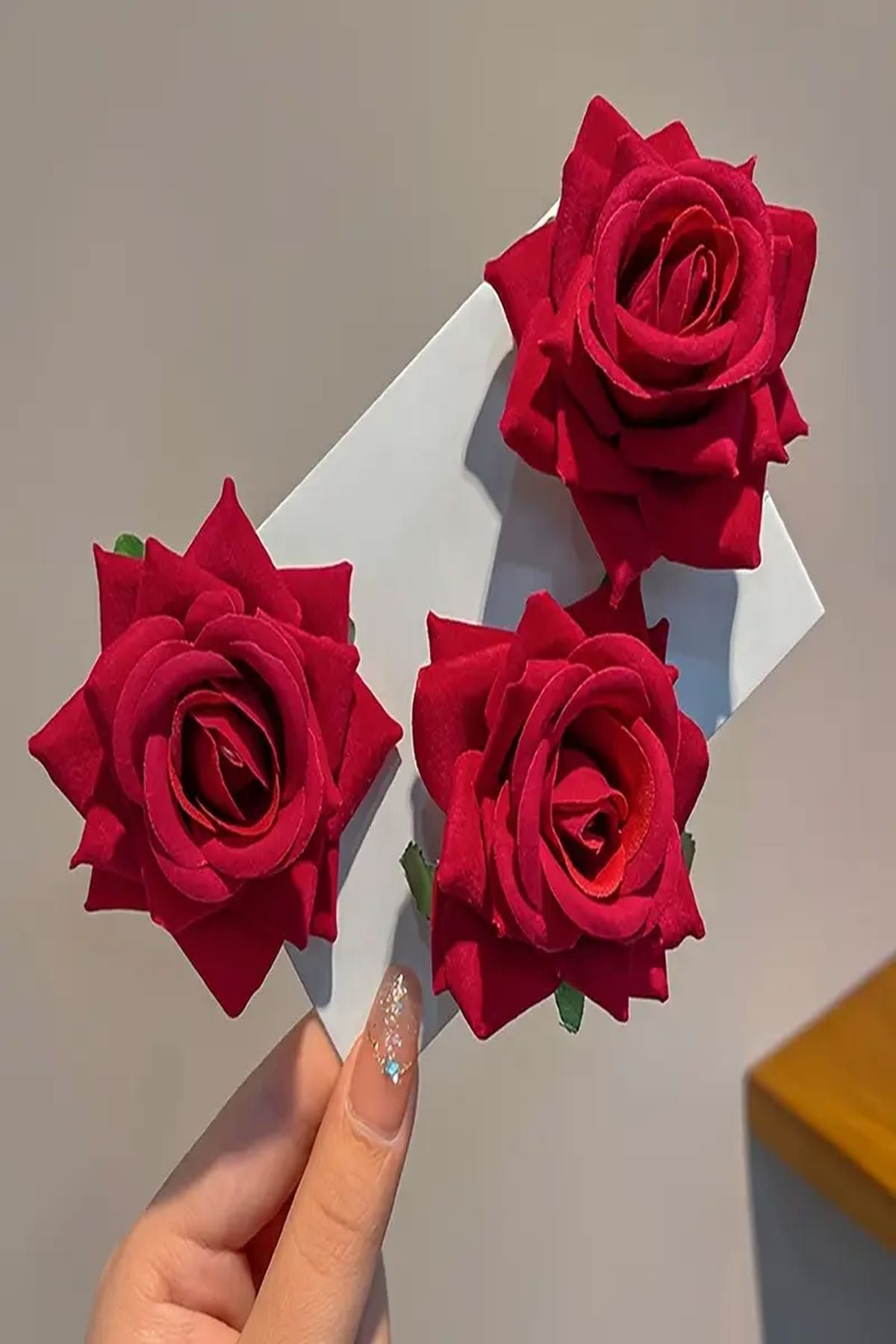 2 Stück Samt-Rosen-Haarnadeln – elegant und stilvoll, für den täglichen und besonderen Gebrauch
