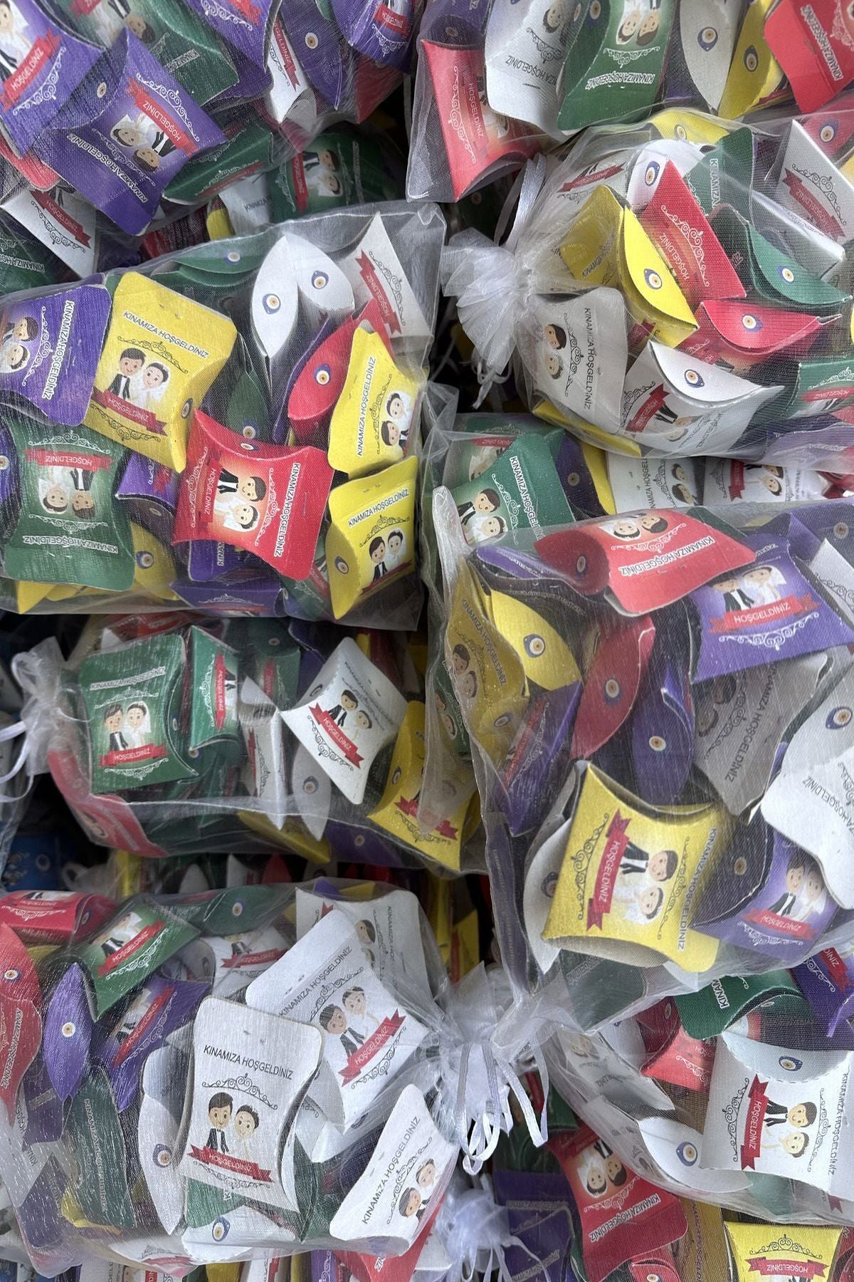 50-teiliges Kaugummispender-Set für Hochzeiten und Henna-Nächte