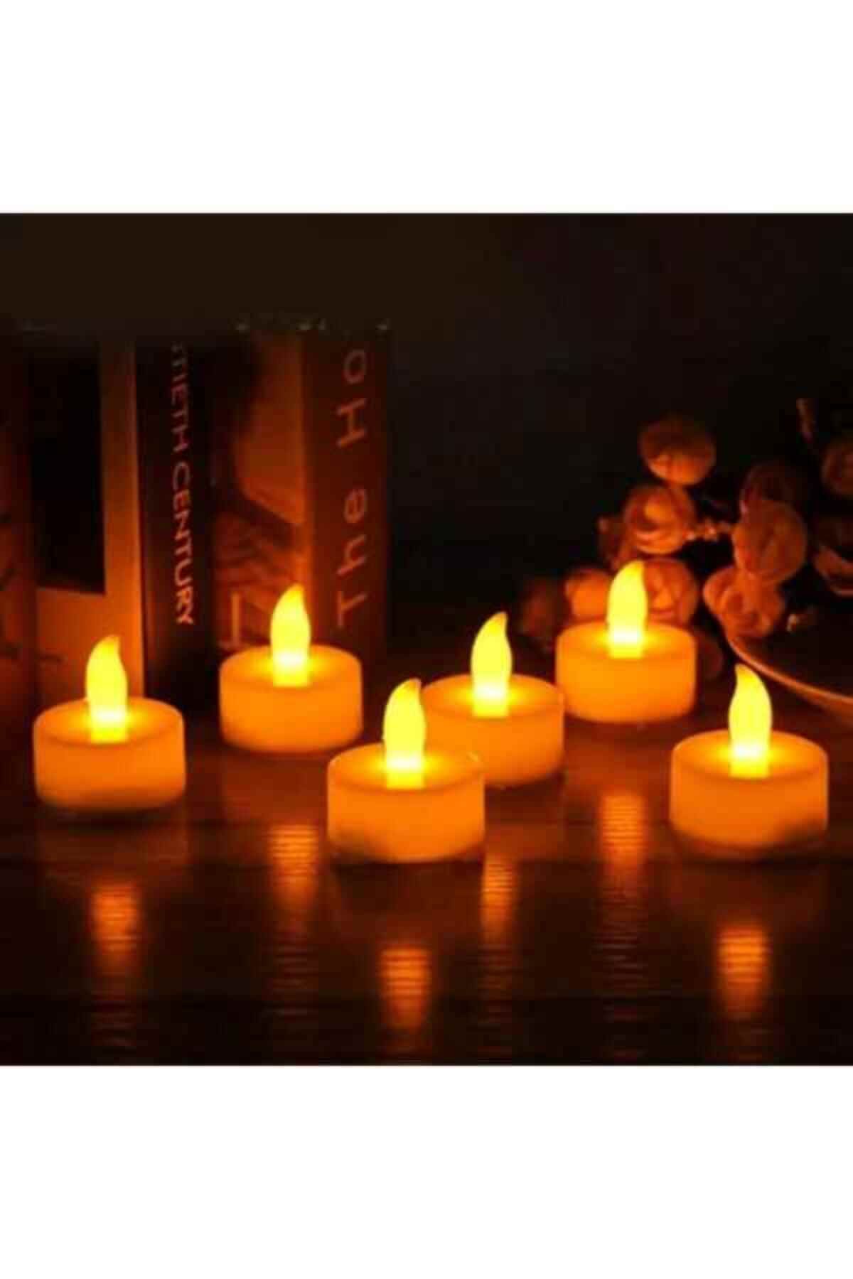 LED Kerze 12 Stück LED Kerzenmodell beleuchtete Teelichtkerze batteriebetrieben