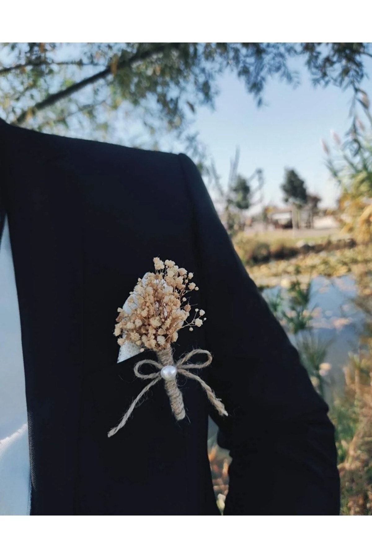 Damat Yaka Çiçeği İğnesi Sağdıç Yaka Çiçeği İğnesi