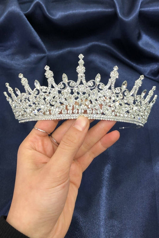 Damen Silber Stein Modell Henna Brautkrone