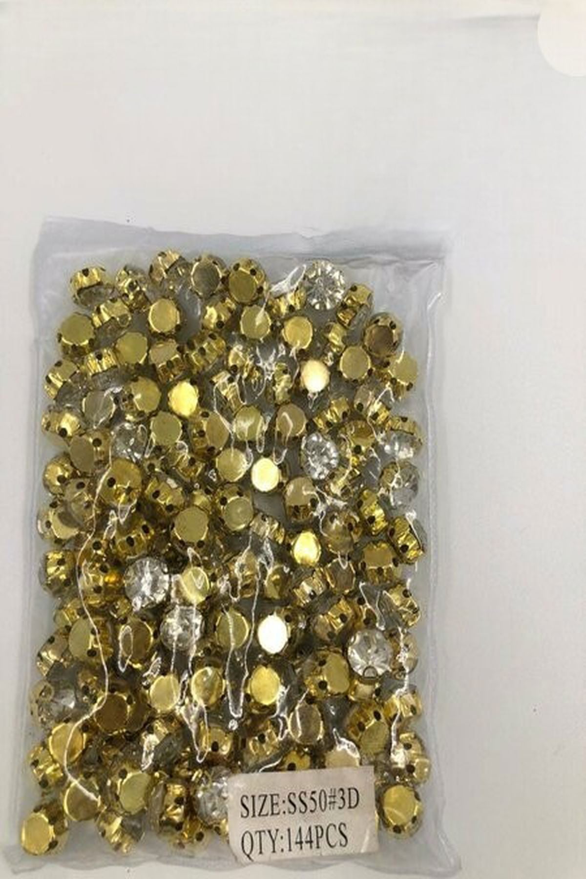 SS50 Goldfarbener Beyoğlu-Stein – 144-teiliges Paket, für Steindekoration und Accessoire-Design