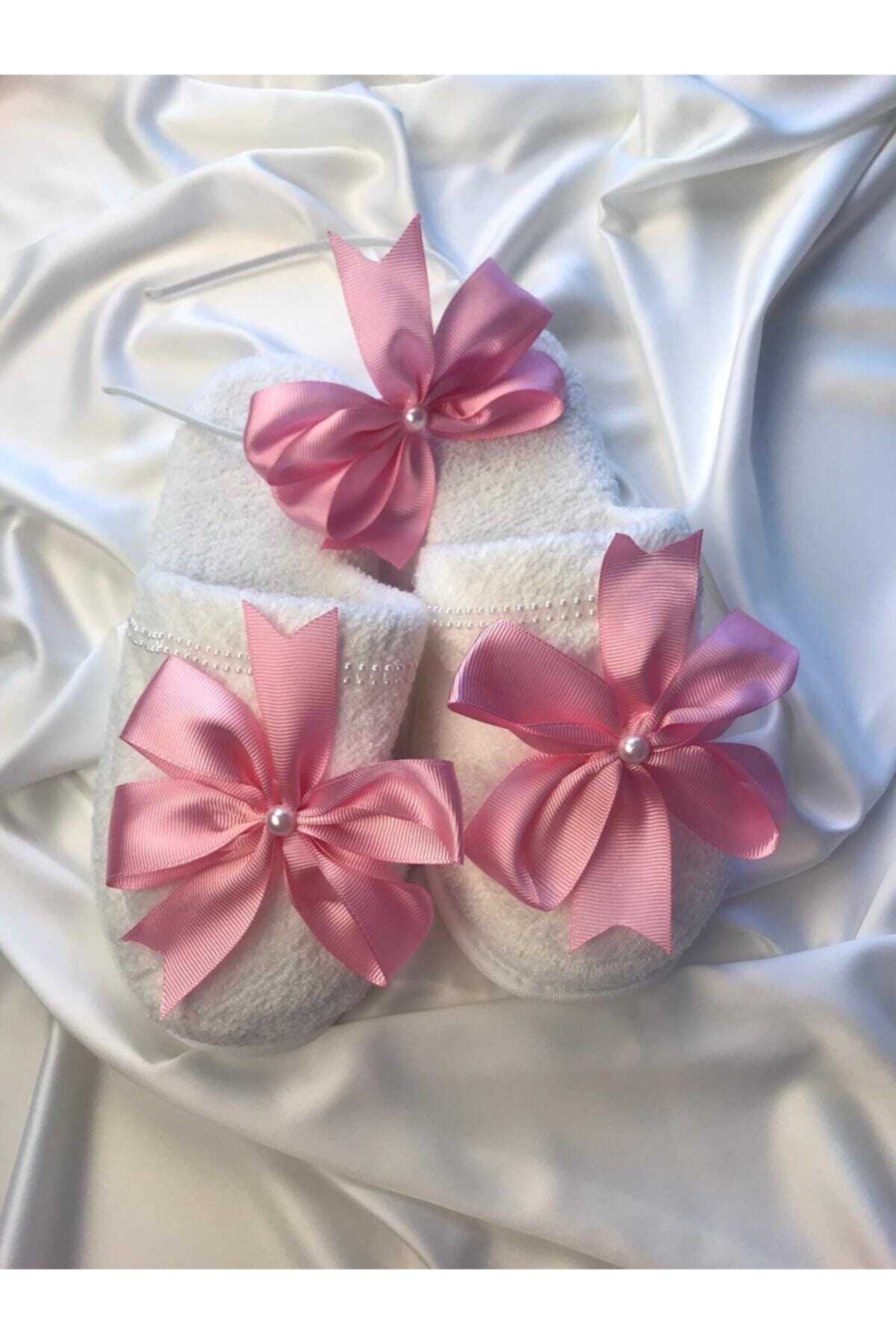 Rotes Umstands-Slipper-Kronen-Set mit Schleife 1006