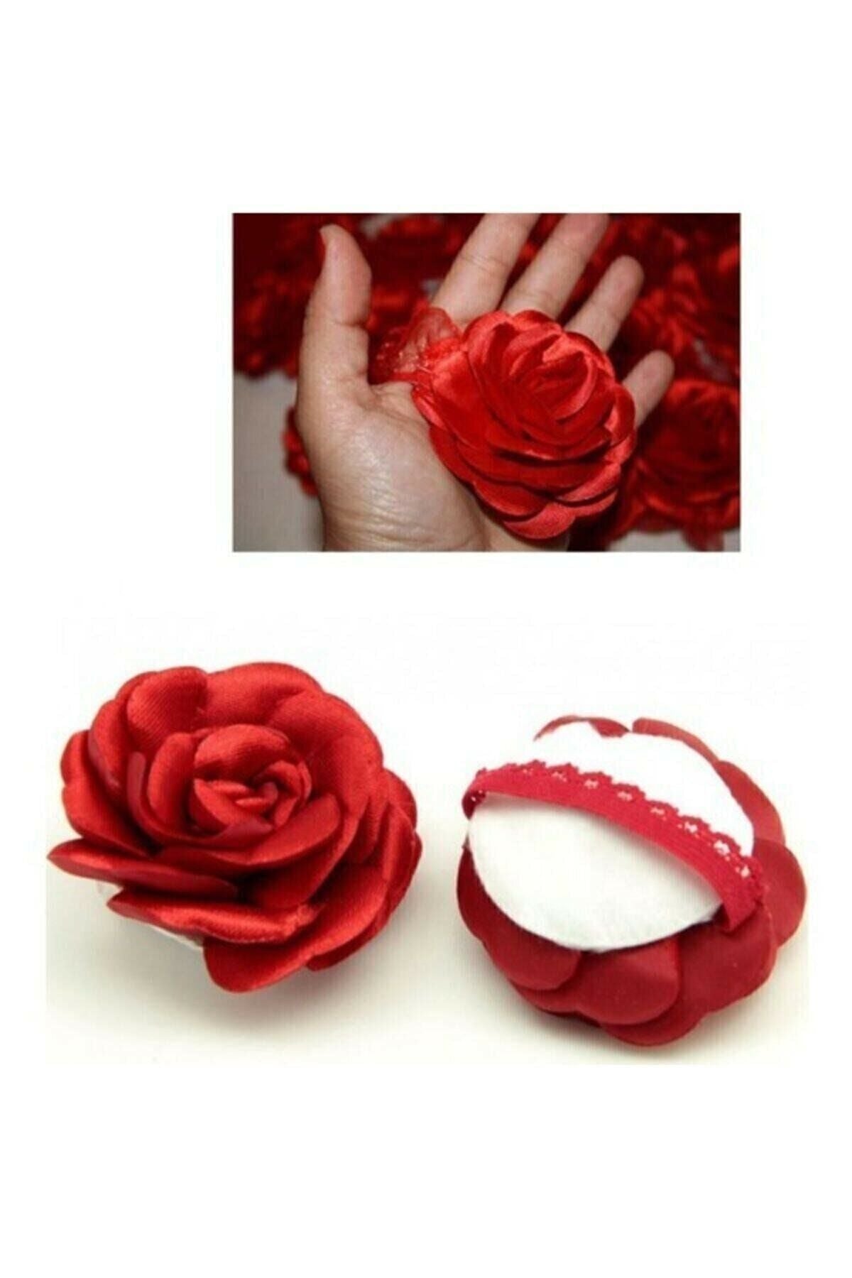 Palm Rose Rot 2er-Pack Satin-Gummibänder