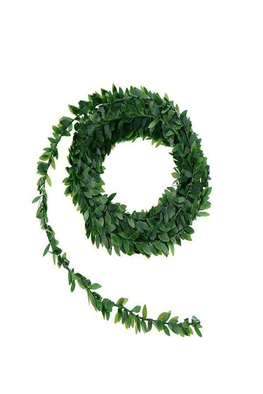 5 Meter Drahtkrone, Efeuband, künstliche Blume, Erdgasrohr-Ornament (kleines Blatt, 1 cm)