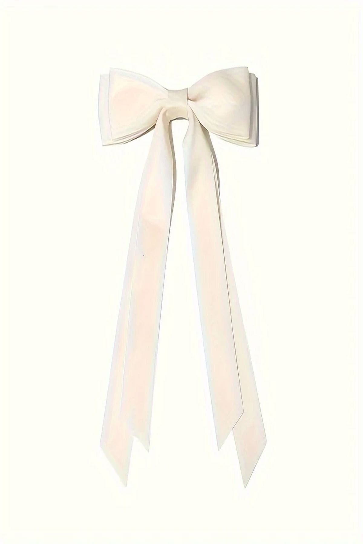 Stilvolle weiße Haarspange mit Schleife – langes Design, elegant und modern