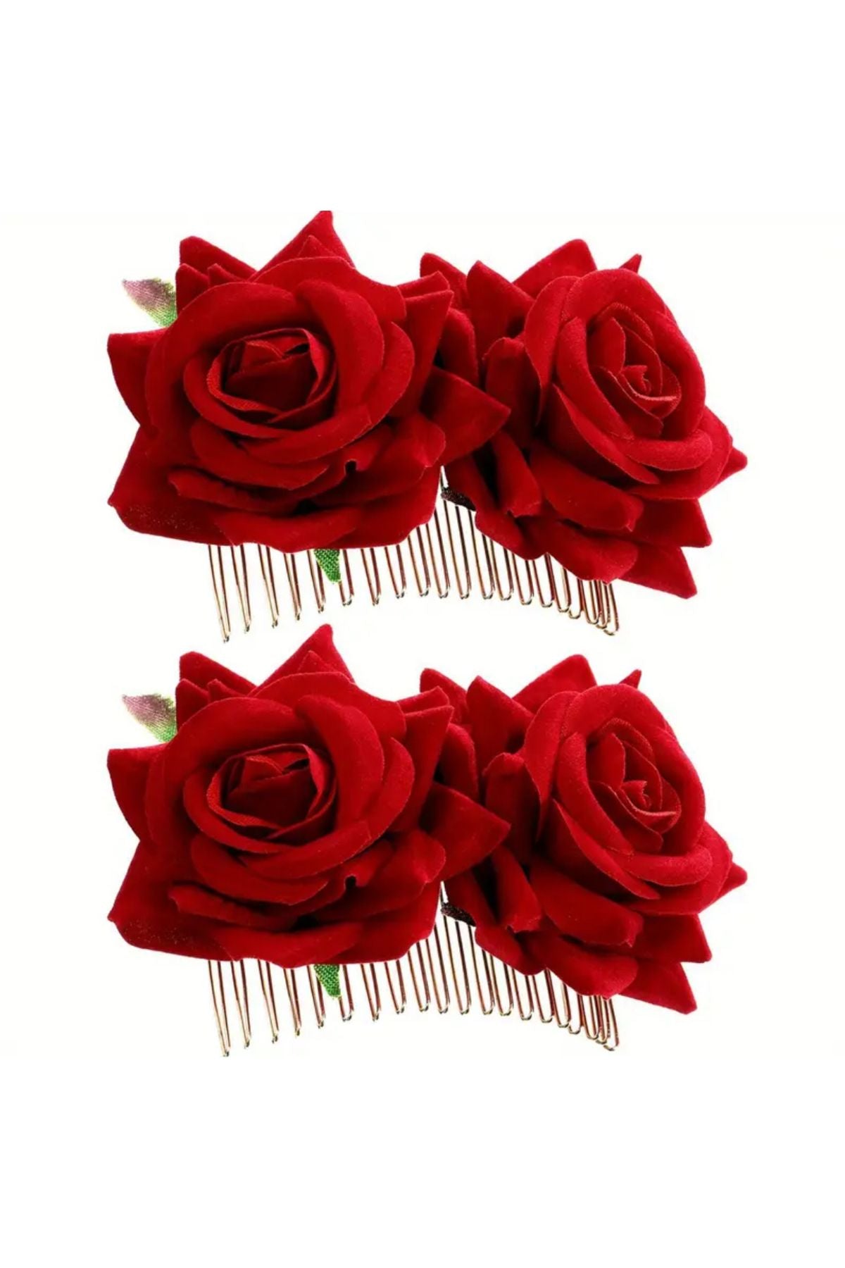 2 stücke frauen Rose Blume Haar Clips Rose Seite Kämme Flamenco Blumen