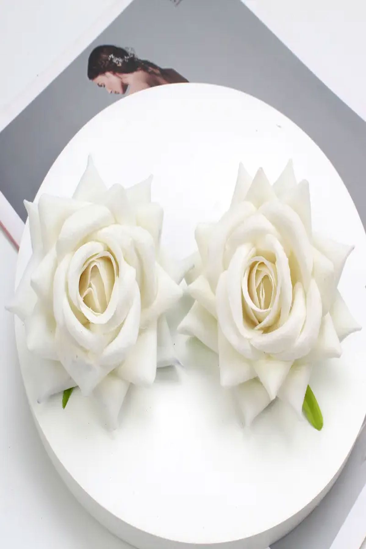 2 Stück Samt-Rosen-Haarnadeln – elegant und stilvoll, für den täglichen und besonderen Gebrauch