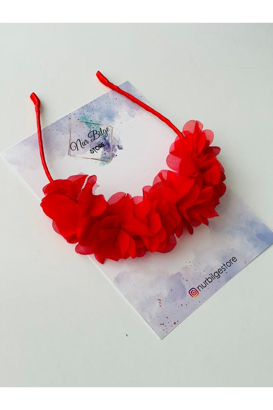 Kırmızı Colourful Kız Çocuk Taç Özel Günler 23 Nisan Bayram