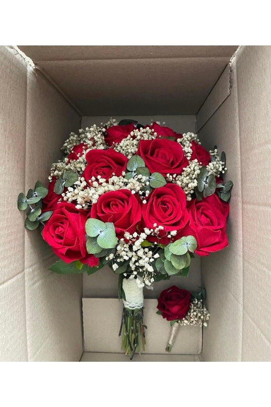 Handblume der Braut, Brautstrauß, Ansteckblume des Bräutigams