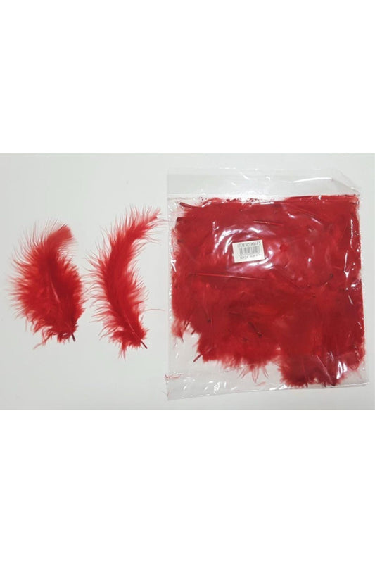 Vogelfeder Rot Farbe 100 Stück Dekoration Material Ballon Feder