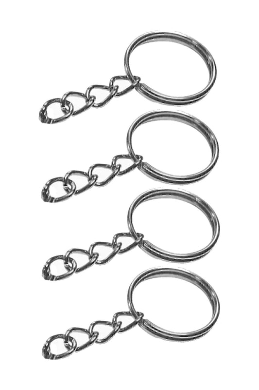 100 Stück Silber Kette Schlüsselanhänger Ring Amigurumi Makramee Schlüsselanhänger