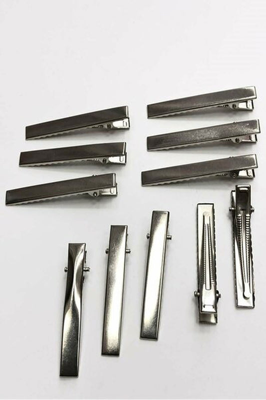 5,5 cm Haarspangen – 12er-Pack, Haarspangenaufsatz auf Metallbasis