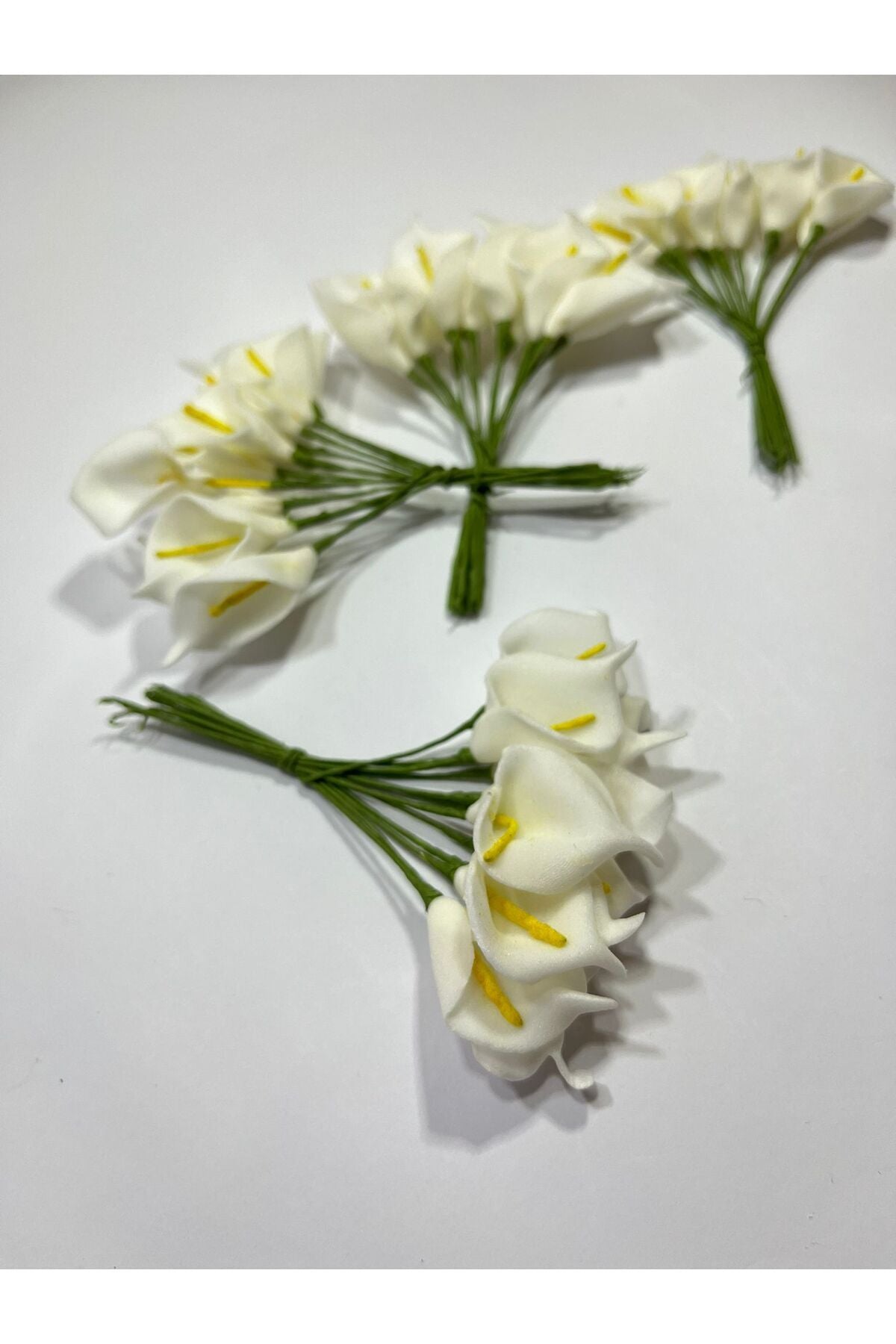 Deko-Calla, weiß, naturgetreu, 1 Bund, Kunstblume