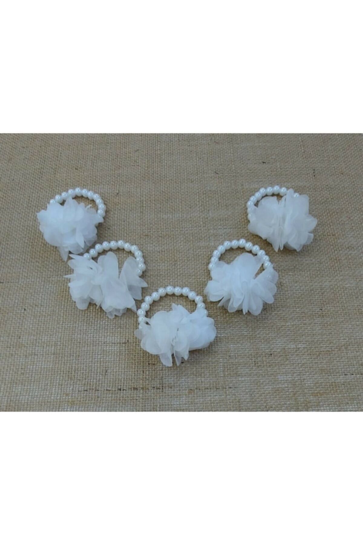 Kına Tacı Süslü Tef Nedime Bilekliği Seti Beyaz Kına Seti Beyaz