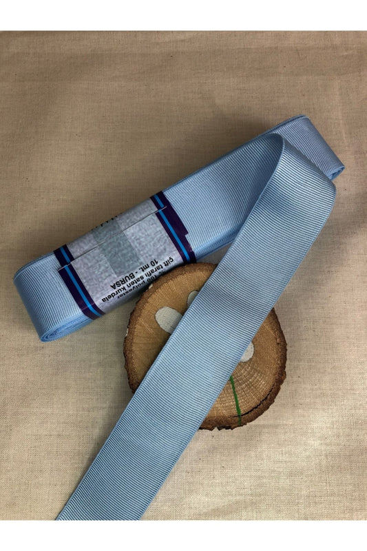 10 Meter babyblaues Ripsband (3 cm Breite)