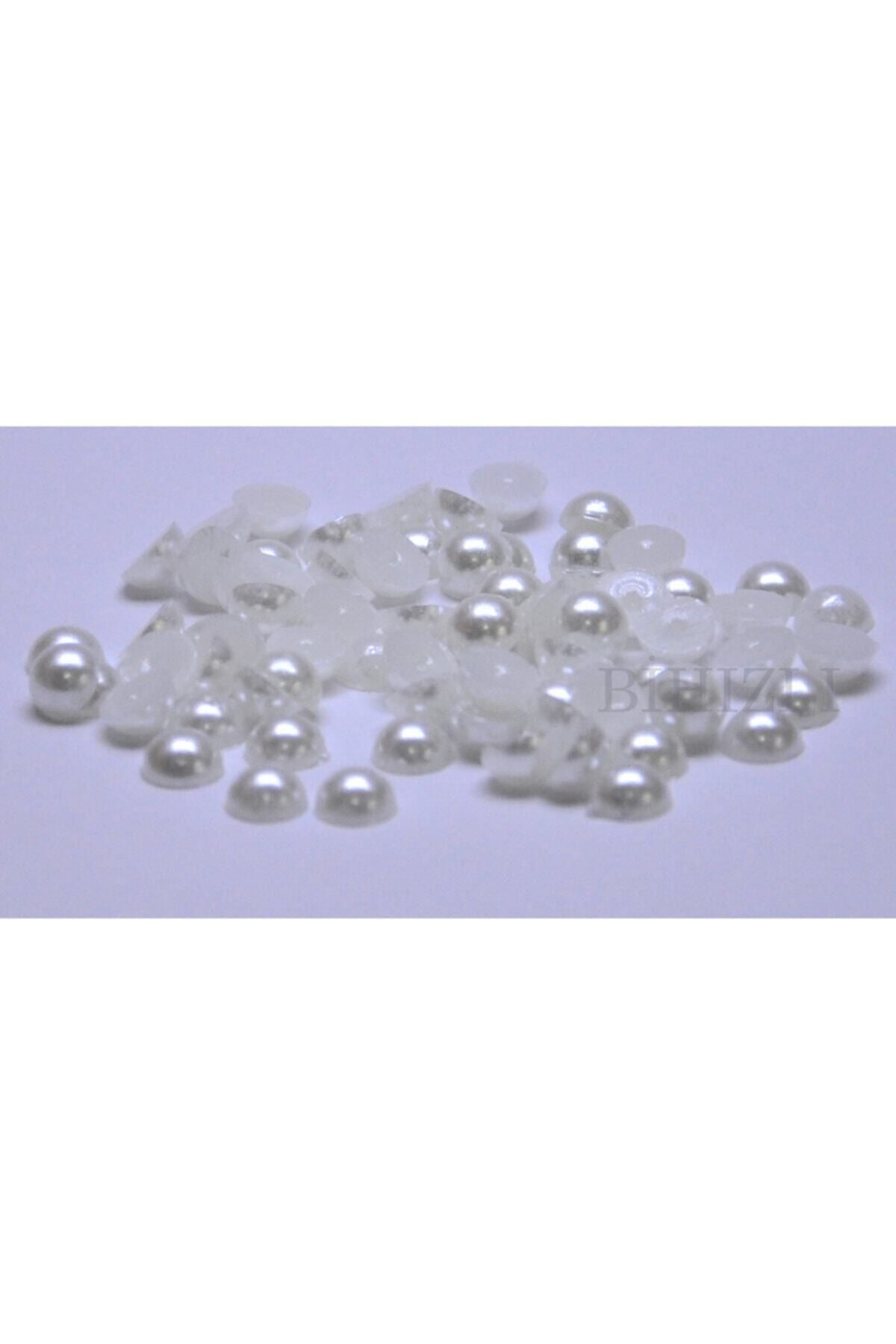 Halbperlen (100 Stück) Weiß Farbe 10 mm