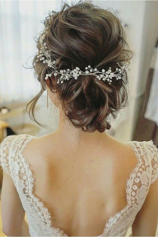 Braut Perlenkrone, Braut Haarschmuck Brautkrone