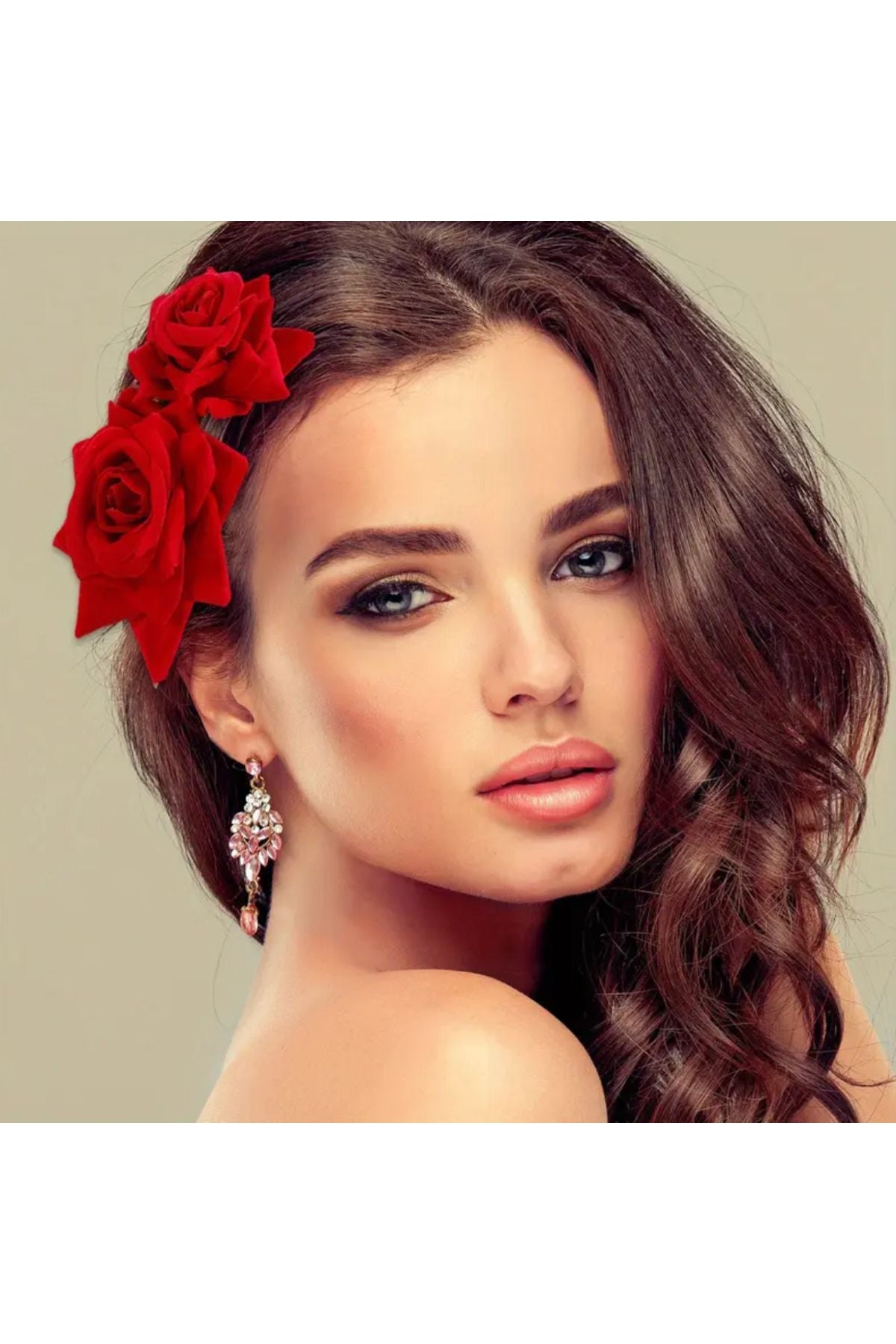 2 stücke frauen Rose Blume Haar Clips Rose Seite Kämme Flamenco Blumen
