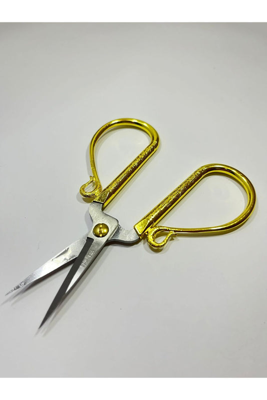 Elegante, mit Gold bestickte Schere für Verlobungs- und Versprechenszeremonien