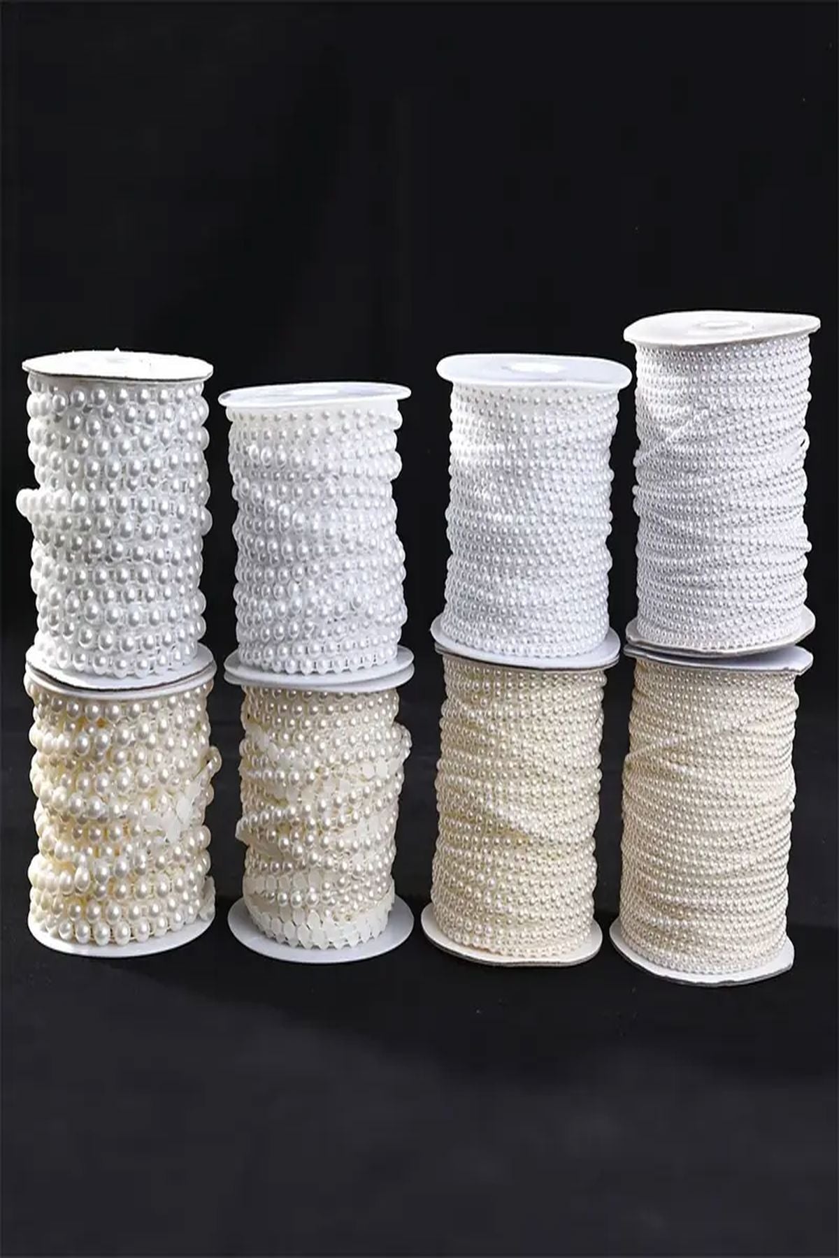 Weiße Sequentielle Halbperle 2 Meter – Stilvolles und elegantes Dekorationsmaterial