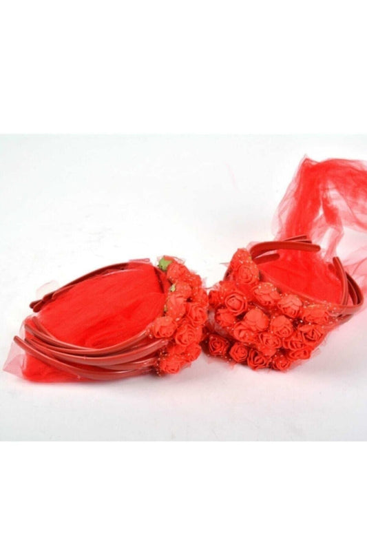 Brautjungfernkrone Rot Henna Nacht Accessoire 10 Stück