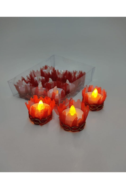 LED Henna Handkerze, Rot