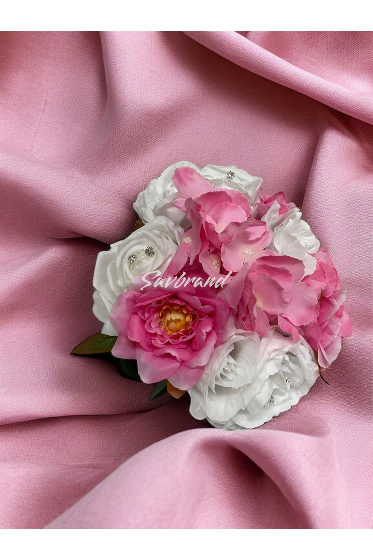 Rosa Brautstrauß aus Hortensien und Rosen
