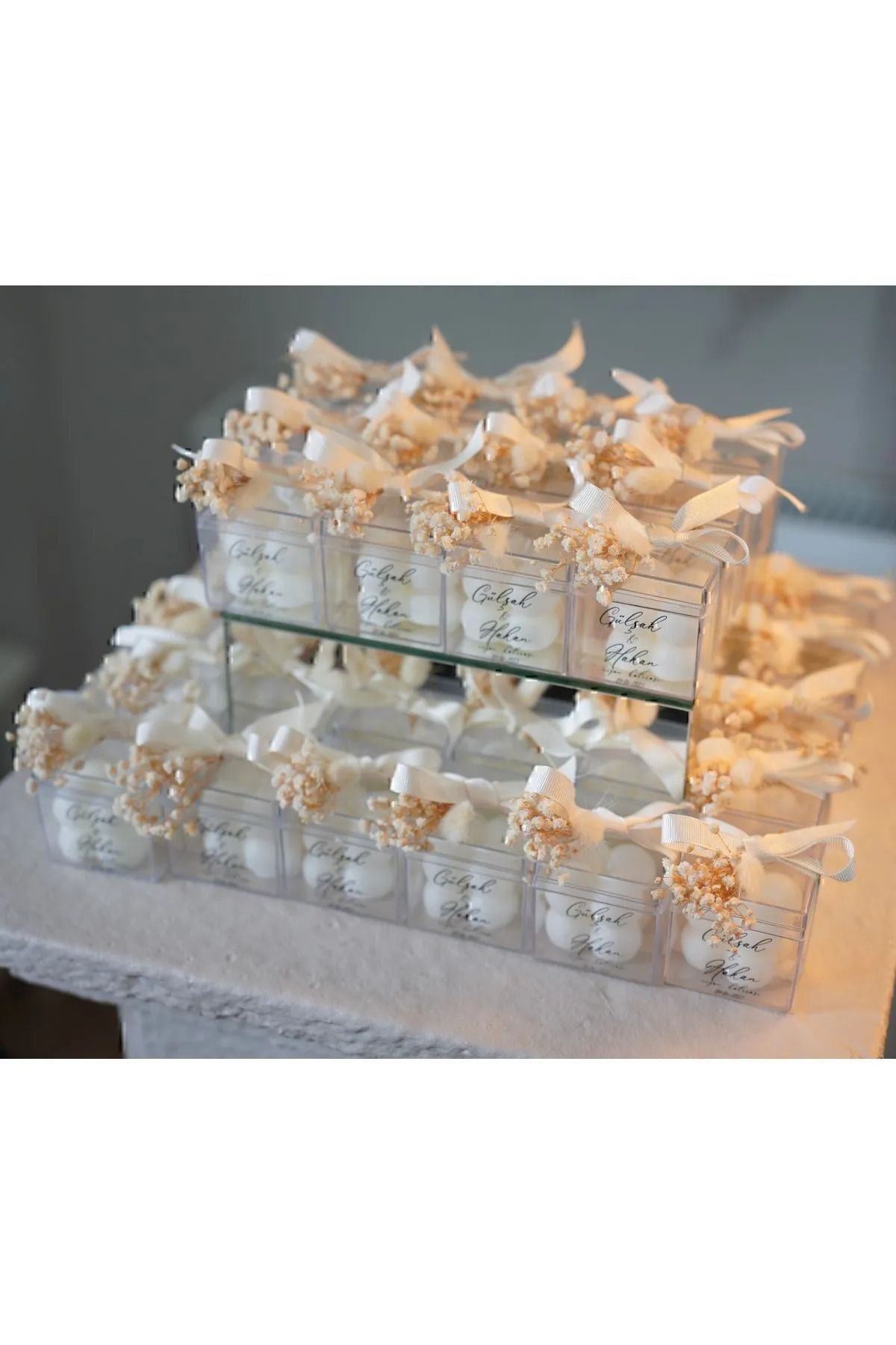 Hediyelik Mumlar Çiçekli Buble Hediyelik Mum, Nikah Şekeri, Doğum, Sünnet, Düğün Nişan Söz 10 Adet