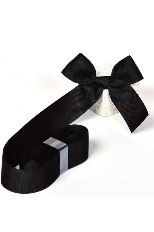 4cm Siyah Grogren Kurdele 5 Metre
