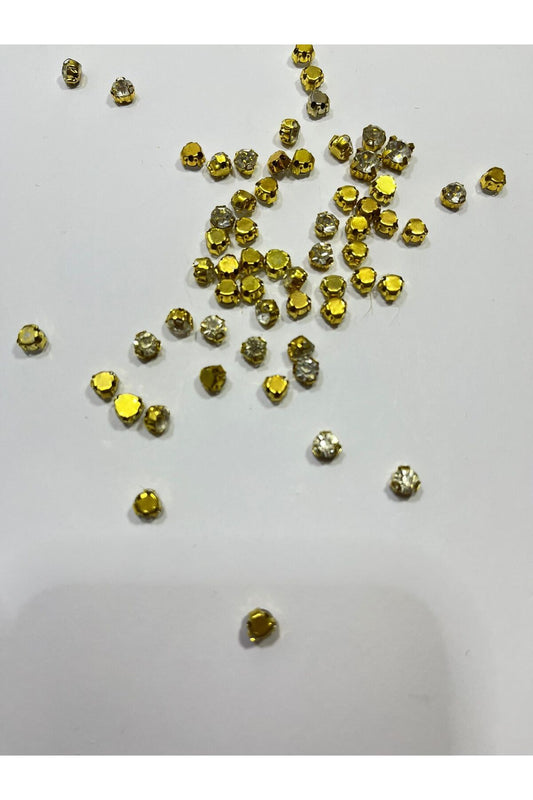 SS35 Beyoğlu-Stein, 30 Stück – Goldton, ideal für Schmuck und Dekoration