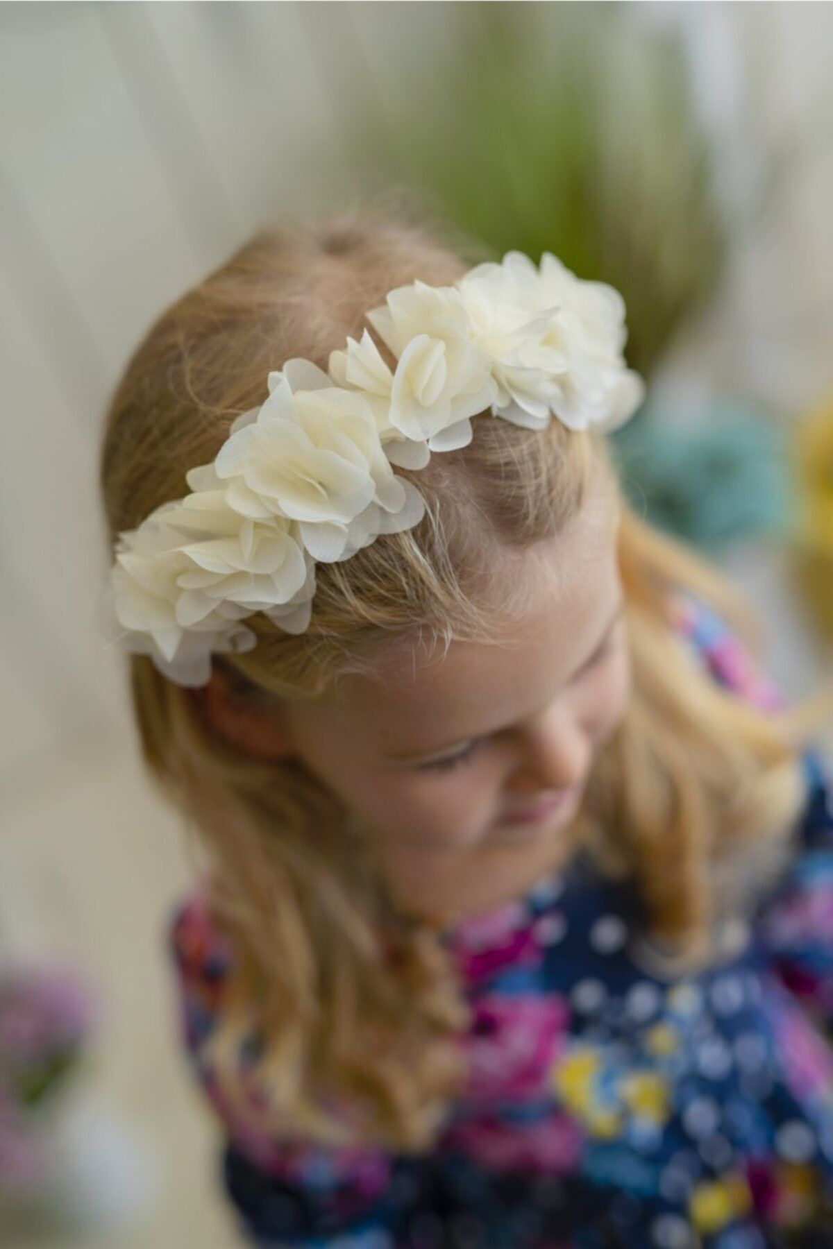 Ecru Mädchenkrone Frida