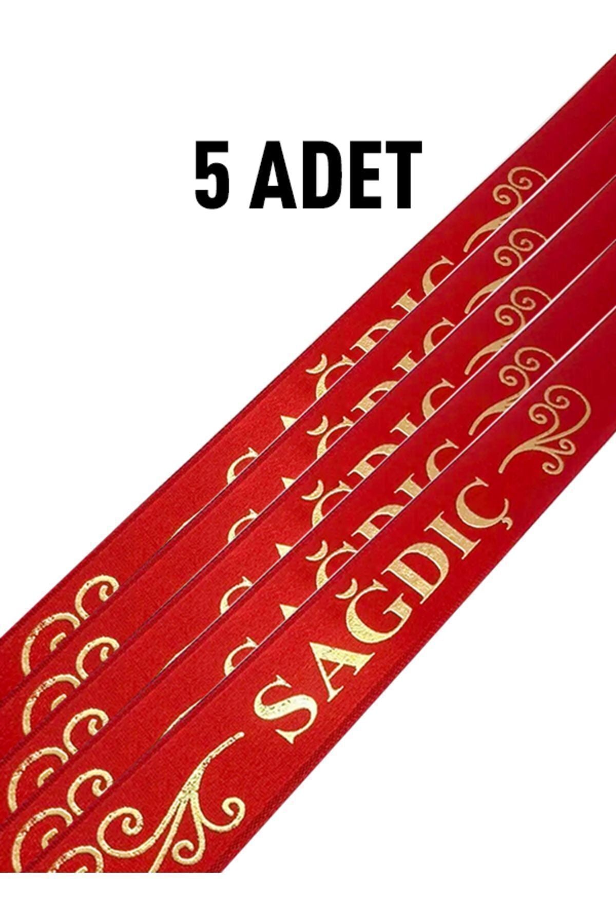 Kırmızı Sağdıç Kurdelesi Sağdıç Kolluk Kol Kurdele Kına Gecesi Düğün Malzemeleri (5 ADET)