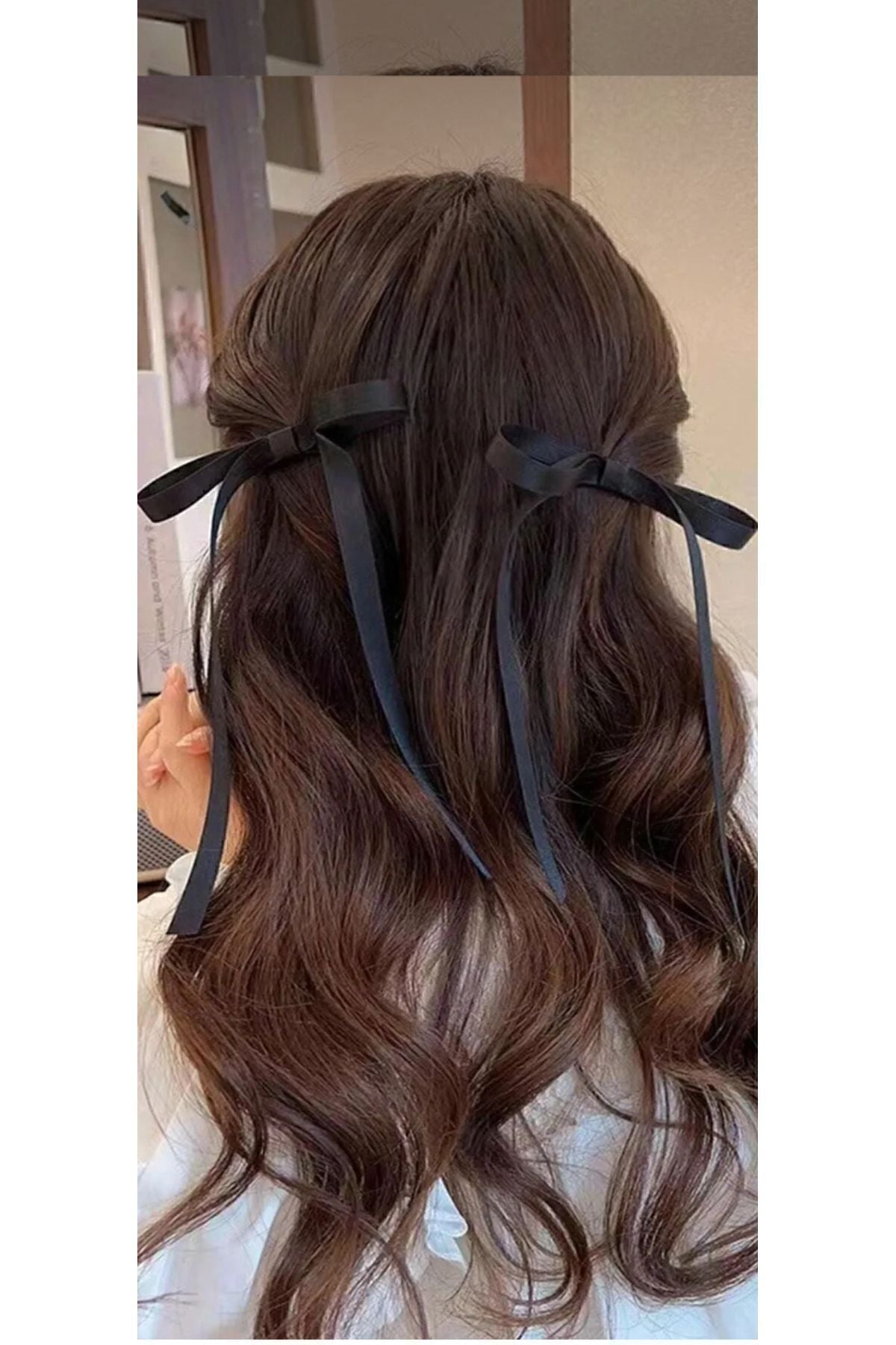 2er-Pack Haarspangen mit Satinschleife