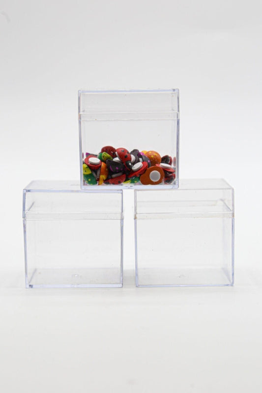 12-teilige Glimmerbox, Ringbox, Schmuckbox, Kerzenbox (5cmx5cmx5cm - leer)