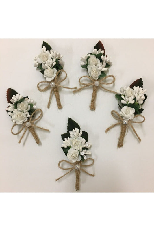 5 Boutonnieres für den Bräutigam