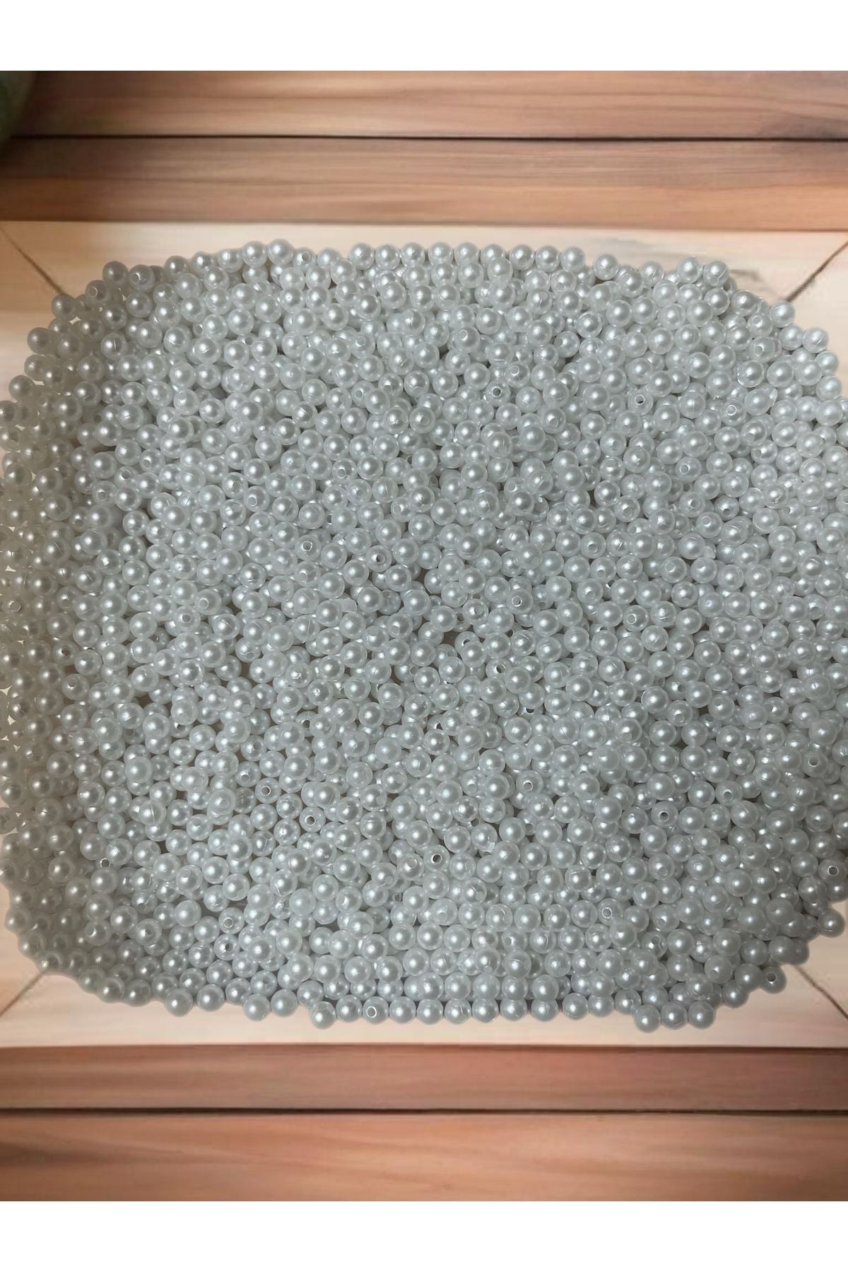100gr 6mm Beyaz İnci Boncuk