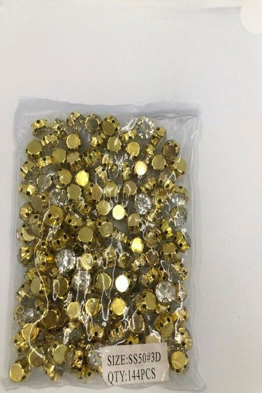 SS50 Goldfarbener Beyoğlu-Stein – 144-teiliges Paket, für Steindekoration und Accessoire-Design