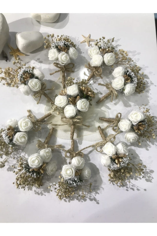 10 Boutonnieres - Boutonnieres für den Trauzeugen - Boutonnieres für den Bräutigam