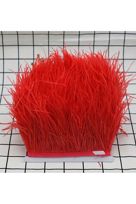 Rote Feder 1 Meter | Federdekorationsaccessoire
