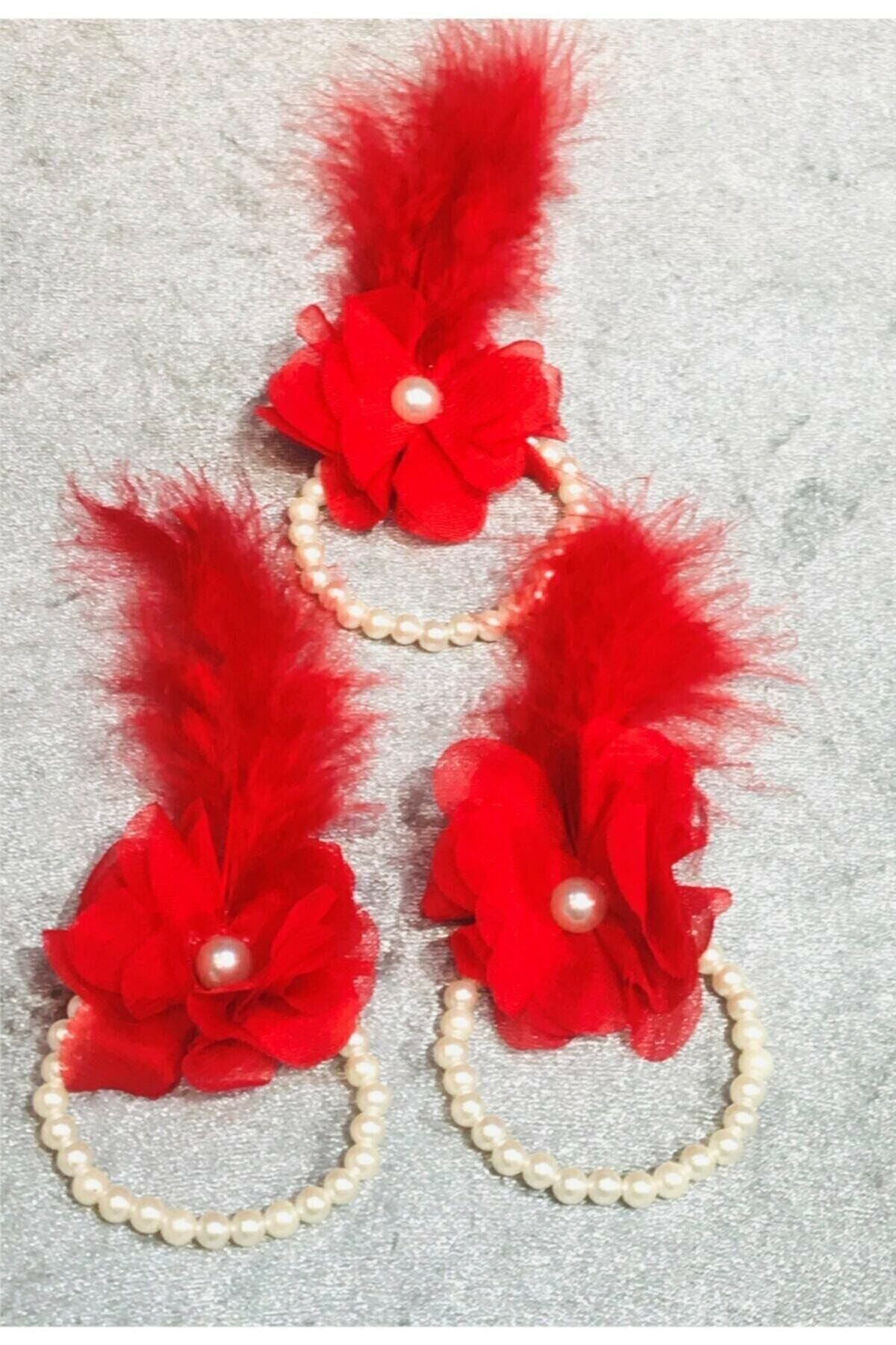 Perlen- und Federarmband für Brautjungfern, 12 Stück