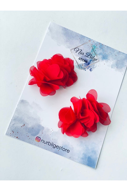 Kırmızı Colourful Kız Çocuk Klipsli Özel Günler Doğum Günü 23 Nisan Bayram