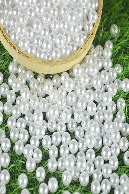8 mm weiße Perlen – Dekorations- und Schmuckmaterial