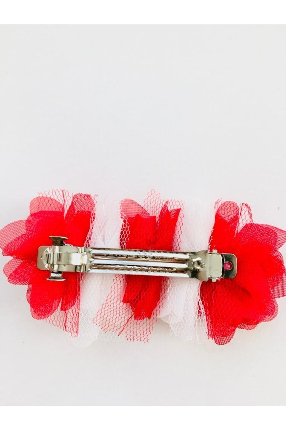 Rot-weiße Blume Automatischer Clip 23. April 29. Oktober Zeremonie Feier Frıda Damen Kind Haarspange