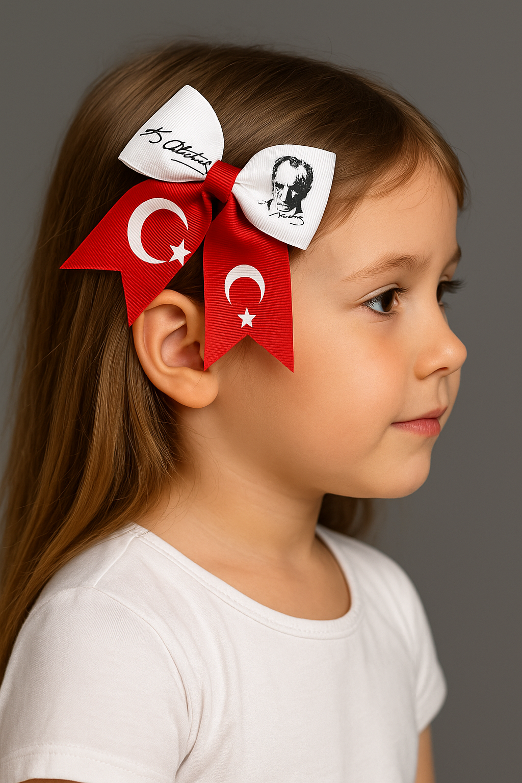 2’li Türk Bayraklı Atatürk İmzalı Klipsli Toka Seti – 23 Nisan & 29 Ekim Milli Bayram Saç Aksesuarı
