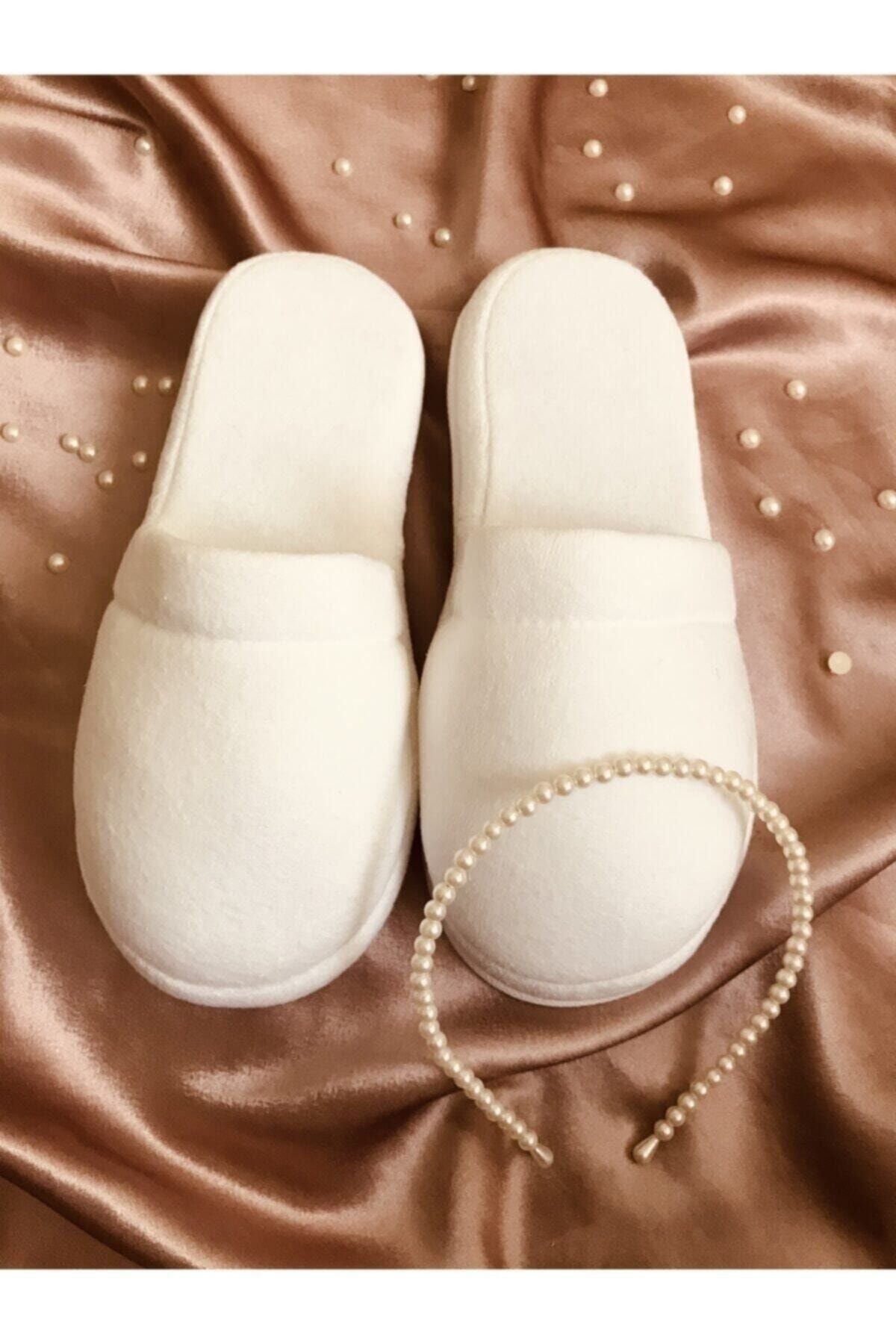 Pearly Umstands-Hausschuh-Set mit Krone für Damen