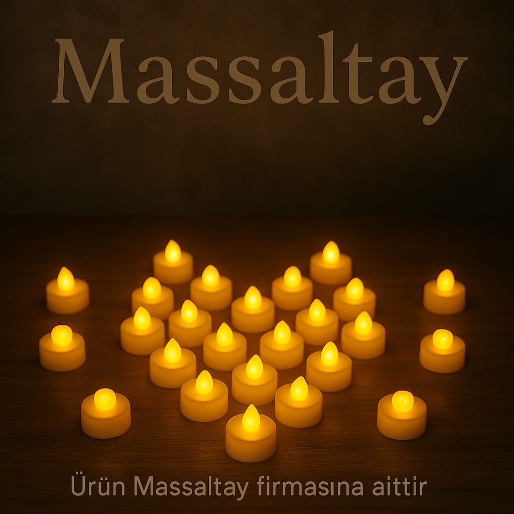 Dekoratif Şekilli LED Mum Seti 2’li - Pilli Tealight Işıklar Romantik Süsleme”