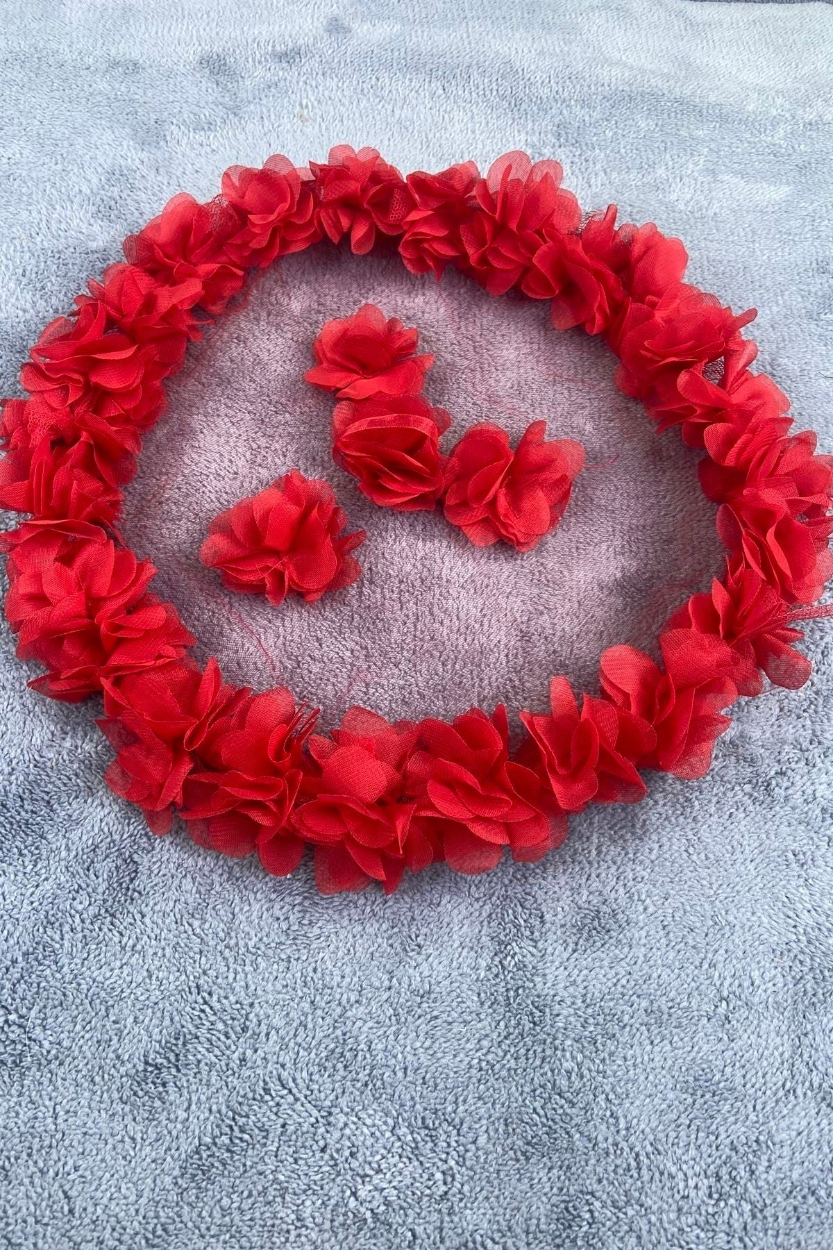 Henna Night Braut Halay Taschentuch Rote Laserrose Braut Halay Accessoire