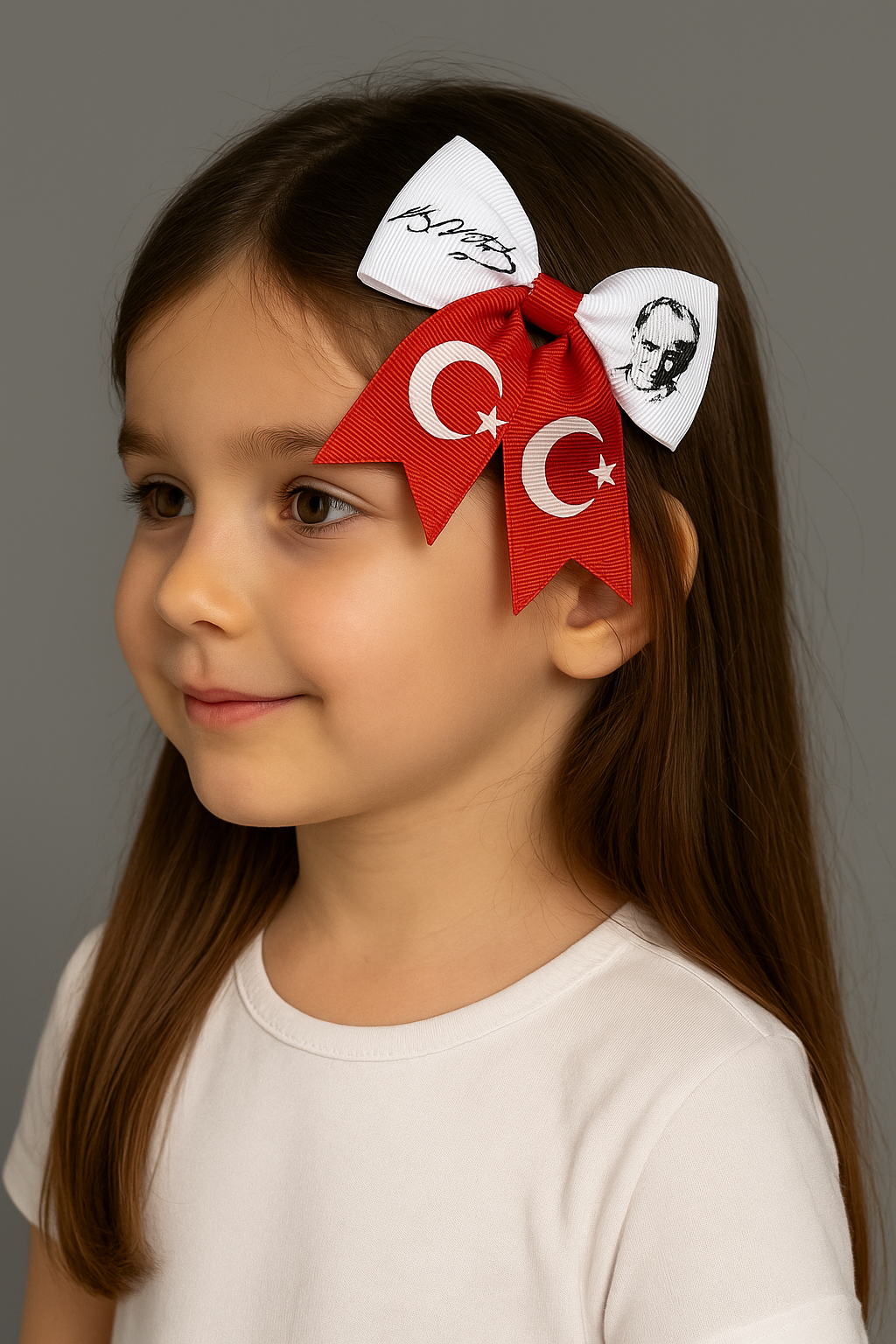2’li Türk Bayraklı Atatürk İmzalı Klipsli Toka Seti – 23 Nisan & 29 Ekim Milli Bayram Saç Aksesuarı